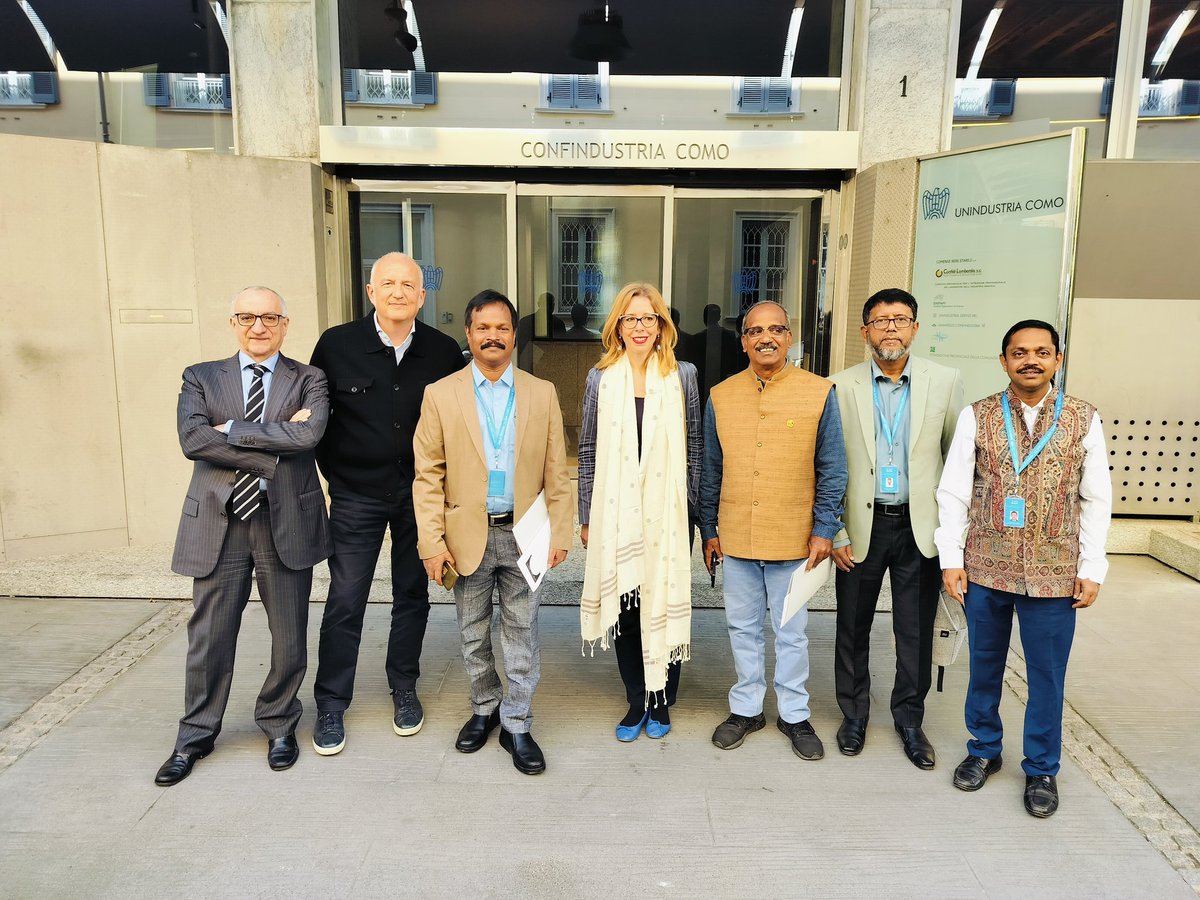 The delegates of International Sericultural Commission visited Italian Silk Union, Como, Italy. Global issues related to silk testing and grading standards, international silk day, etc were discussed during the interaction.
