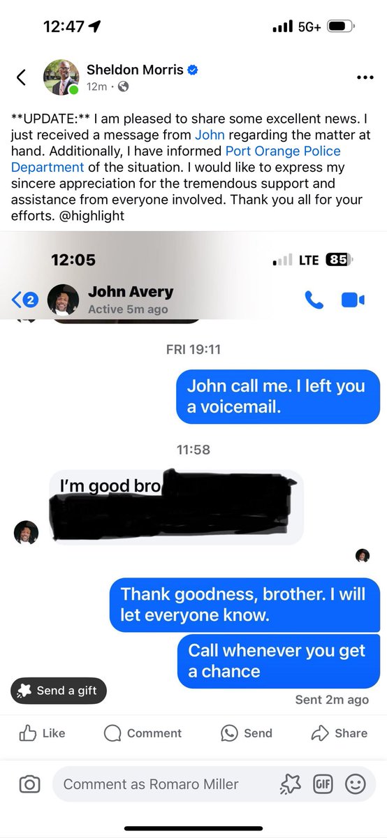 RomaroMiller's tweet image. An ex teammate Sheldon Morris posted this. Sug talked to him.