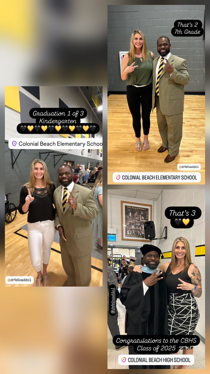 We had so much fun this week. Hanging out with school board member, Mrs. Laura Tabler Allison at three graduations. Congratulations to our Kindergarteners, 7th Graders, and CBHS class of 2025. <a href="/DrFelixAddo1/">Dr. Felix Addo</a>
