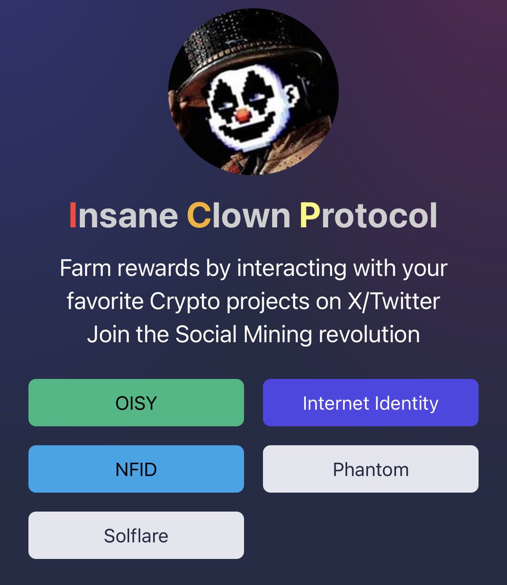 Officimattlings's tweet photo. A new wallet has been added to @realclownicp, allowing users to select their preferred wallet and earn rewards.
Link: https://t.co/y7MVNTg8kr
#ICP #DFINITY #ICPpeople @damonicwelleams @motokoins https://t.co/y1z9kN3z4R