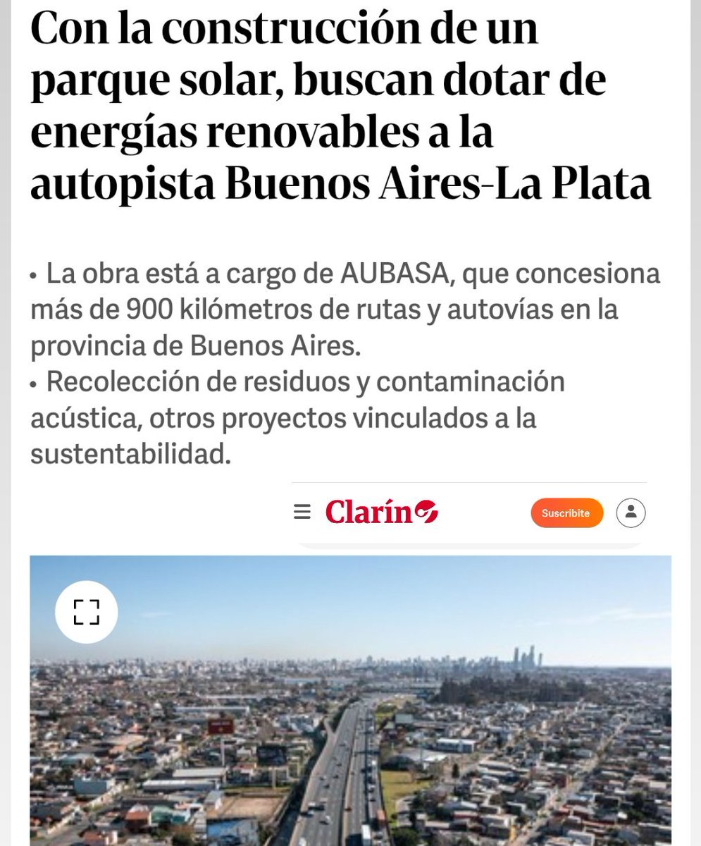 ¡En <a href="/AU_BA_SA/">AUBASA - Autopistas de Buenos Aires</a> avanzamos hacia una autopista Bs. As. - La Plata más sustentable! ♻️

A través de la Gerencia de Sustentabilidad a cargo de <a href="/sfederovisky/">Sergio Federovisky</a>, implementaremos:
💡🔆 Energía limpia: Parque solar para iluminación renovable.
⚠️ Señalética sustentable: Carteles alimentados