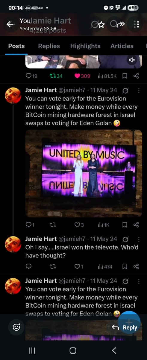 jamieh7's tweet image. Israel with the televote winner again. What price are they in 2026?
I'll start: 1/7