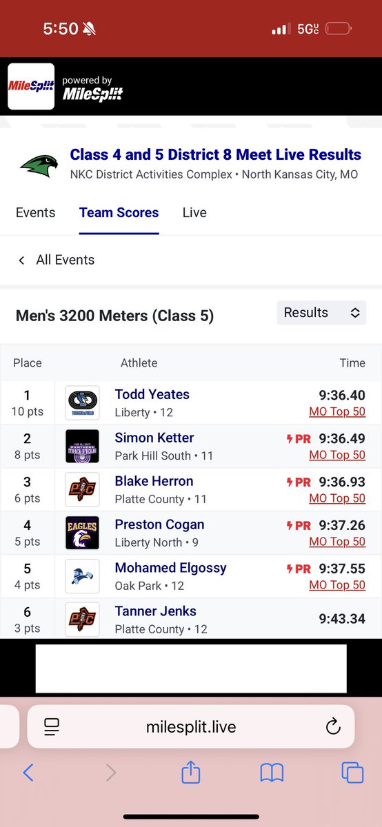 LNEagleTF's tweet photo. Freshman Cash Cogan takes 4th to punch his ticket to Sectionals!!! https://t.co/0y7Q9EJ8By