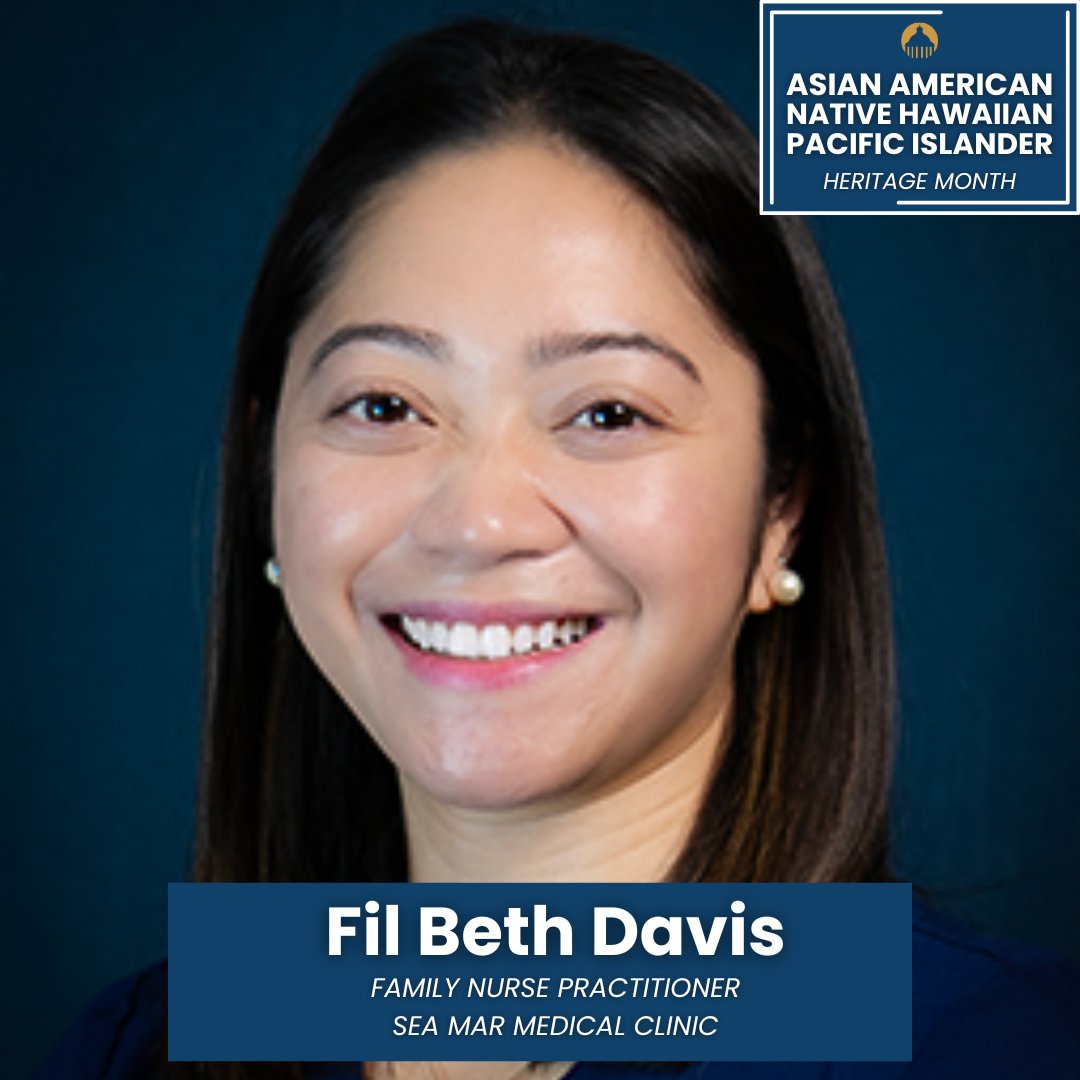 Congresswoman Marilyn Strickland (@repstricklandwa) on Twitter photo This Heritage Month I'm recognizing Fil Beth Davis, family nurse practitioner for <a href="/SeaMarCHC/">Sea Mar CHC</a>-Yelm.
Medical practitioners are pillars in communities across the #SouthSound. Thank you, Fil Beth, for helping countless families in Yelm. This Heritage Month I'm recognizing Fil Beth Davis, family nurse practitioner for <a href="/SeaMarCHC/">Sea Mar CHC</a>-Yelm.
Medical practitioners are pillars in communities across the #SouthSound. Thank you, Fil Beth, for helping countless families in Yelm.