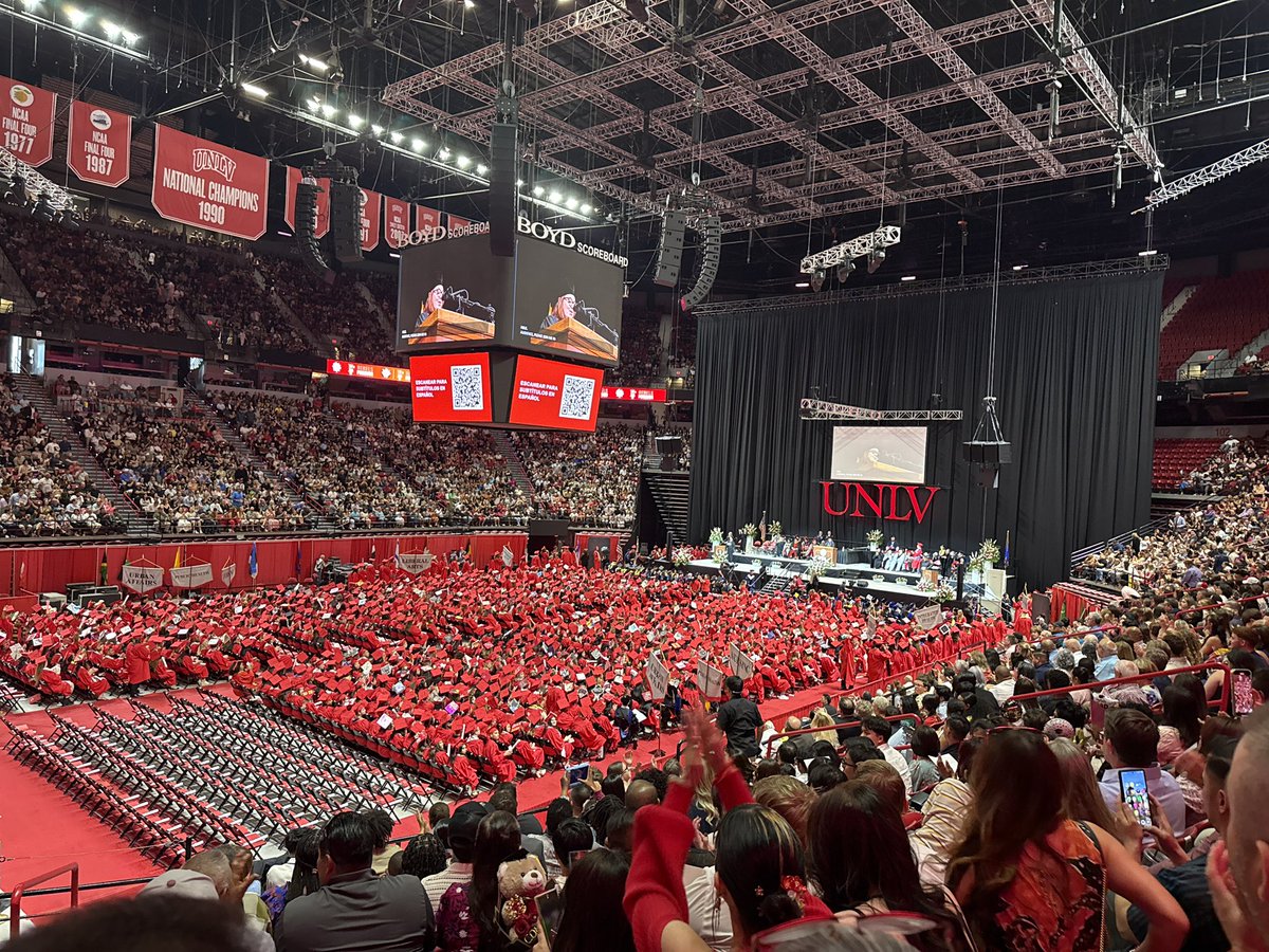 My seat for the day. UNLV graduation. #prouddad