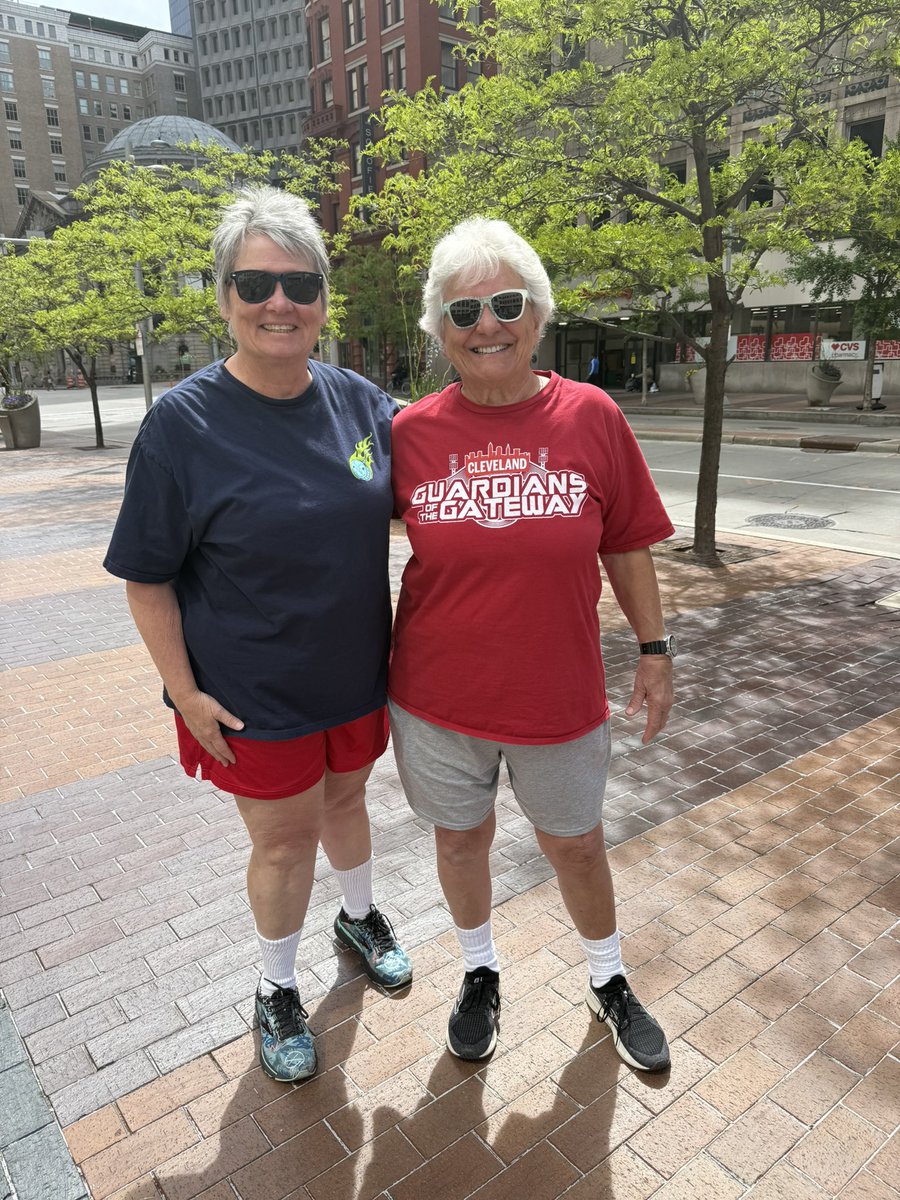 Great meeting Donna Ventura &amp; Sharon Flinn in downtown CLE! They’d just been to the comedy history show I do w/ @MikePolkJr &amp; told me they live downtown, love it, &amp; go to EVERY Guardians game. Both retired —Donna from CLE, Sharon from Indiana. See you soon at Main Library!