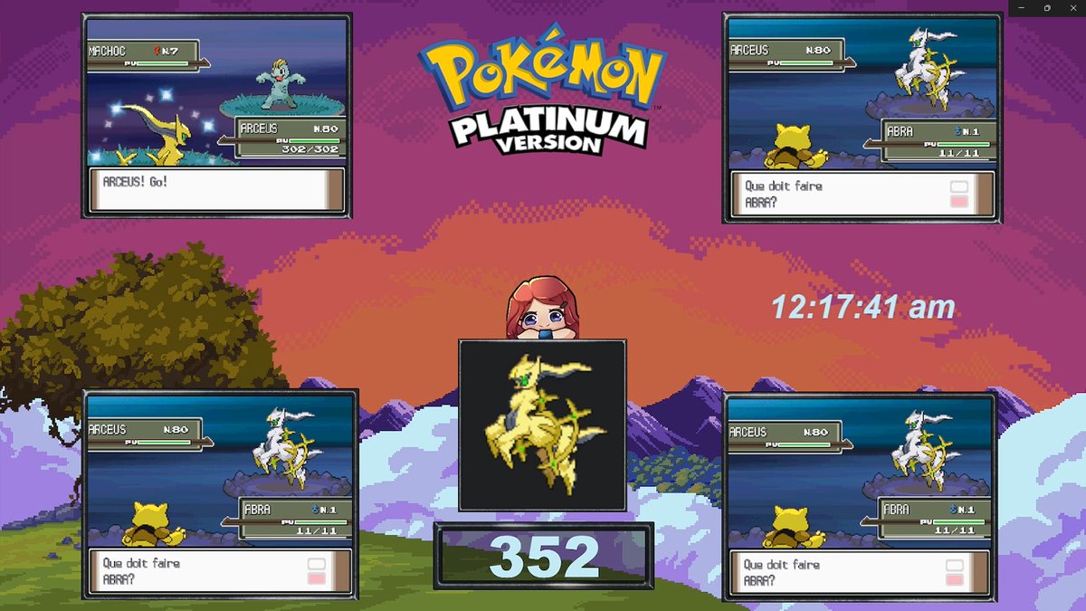 [Reset 4G] ☆ After only *352* soft resets and 44 ultra balls, shiny Arceus in Platinum is mine. I can't believe it, I did 16,100 resets on switch in BDSP for the same shiny, I didn't get it. This is crazy. And of course, synchro did work. It is Modest. #ShinyPokemon