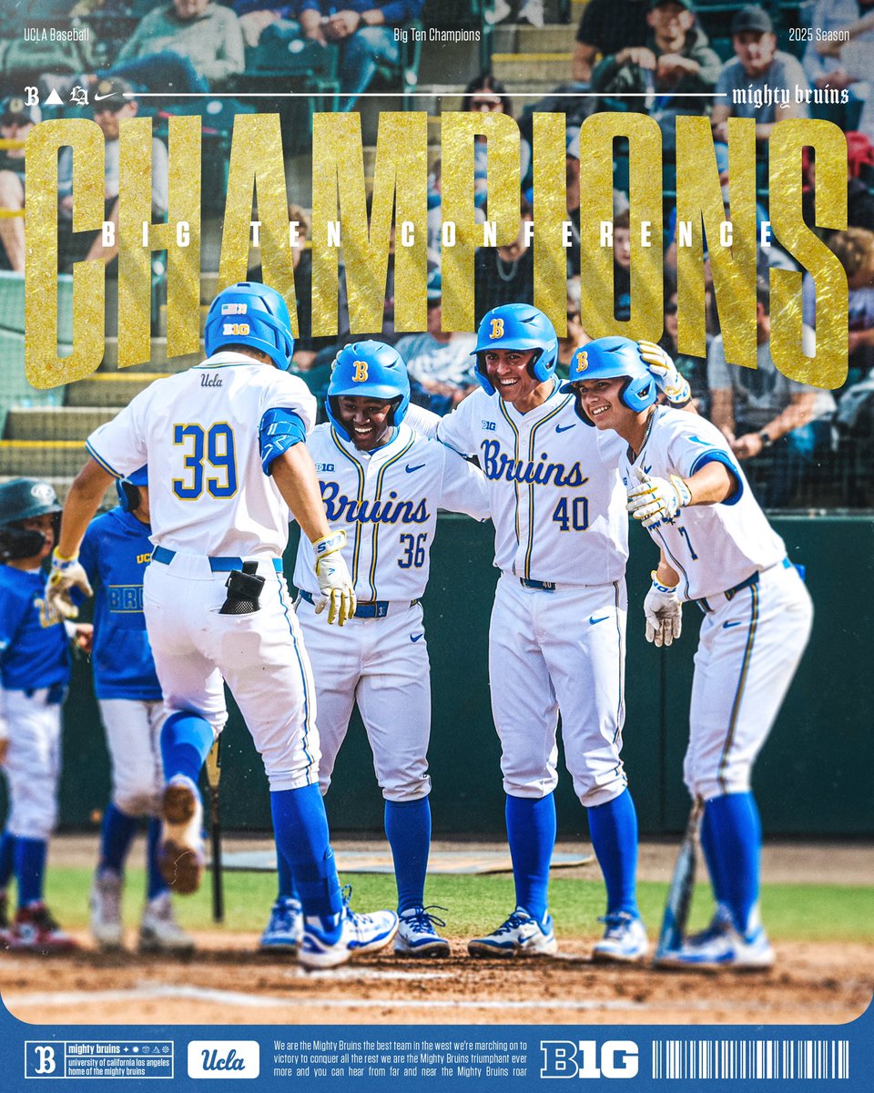 Guess we’re pretty good at first impressions 🏆

UCLA earns a share of the @BigTen regular season title in its first season in the conference!

#GoBruins