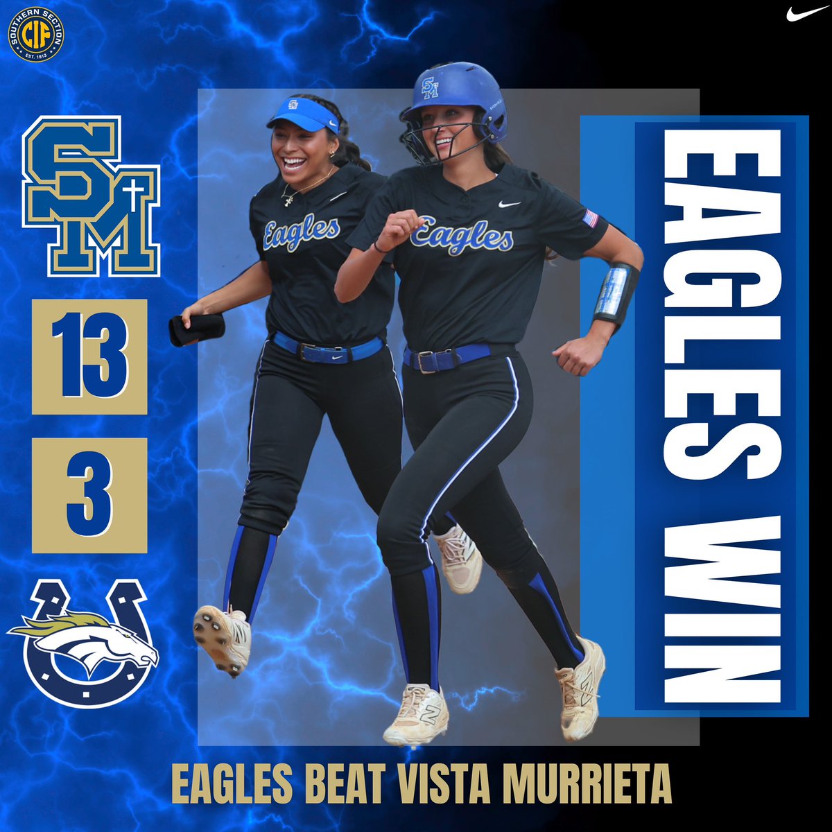 The Eagles defeat Vista Murrieta in the second round of the CIF playoffs and advance to the quarterfinals! They face Ganesha High School at home on Wednesday, May 21st, at 3:15 p.m.
