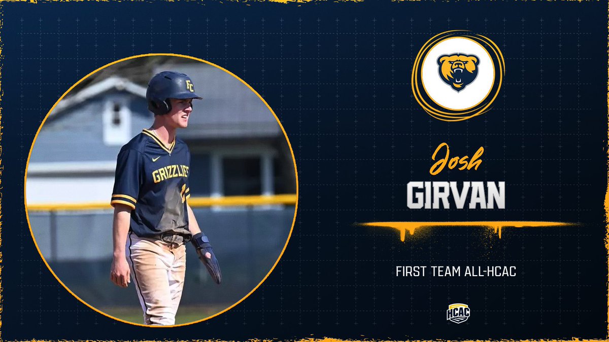 Coach Marshall (@fcgrizbaseball) on Twitter photo Huge s/o to Josh Girvan-1st team All-HCAC selection! <a href="/FCGrizAthletics/">Franklin Grizzlies</a> <a href="/FranklinCollege/">Franklin College</a> #TEAMGRIZ Huge s/o to Josh Girvan-1st team All-HCAC selection! <a href="/FCGrizAthletics/">Franklin Grizzlies</a> <a href="/FranklinCollege/">Franklin College</a> #TEAMGRIZ