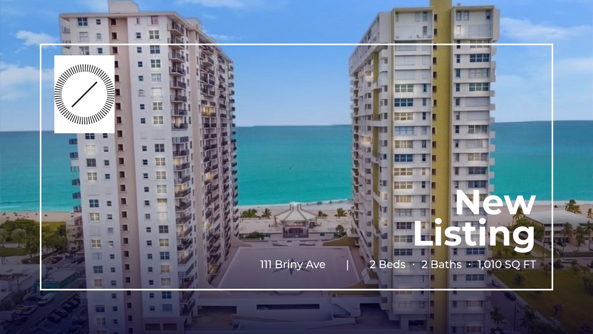 SultansHomes's tweet photo. 📍 New Listing 📍 Take a look at this fantastic new property that just hit the market located at 111 Briny Ave 1709 in Pompano Beach. Contact Me For More Information and to Schedule a Showing.

m: 954.682.0733
e: steph... https://t.co/jgadDPTxvV https://t.co/a5hYWXZyr2