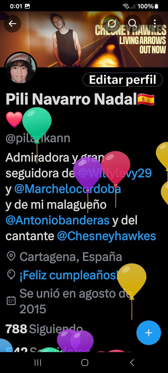 pilarikann's tweet photo. Hello @ChesneyHawkes my name's Pili and is my birthday. Do you congratulate me? Would you make me very happy, CONGRATULATE ME PLEASE!. Would it be a crear birthday gift. In X I am @pilarikann  and on instagram I am Pilinavarro73.
CONGRATULATE ME PLEASE!🎂🎈🎊. https://t.co/l8esa4DBdO