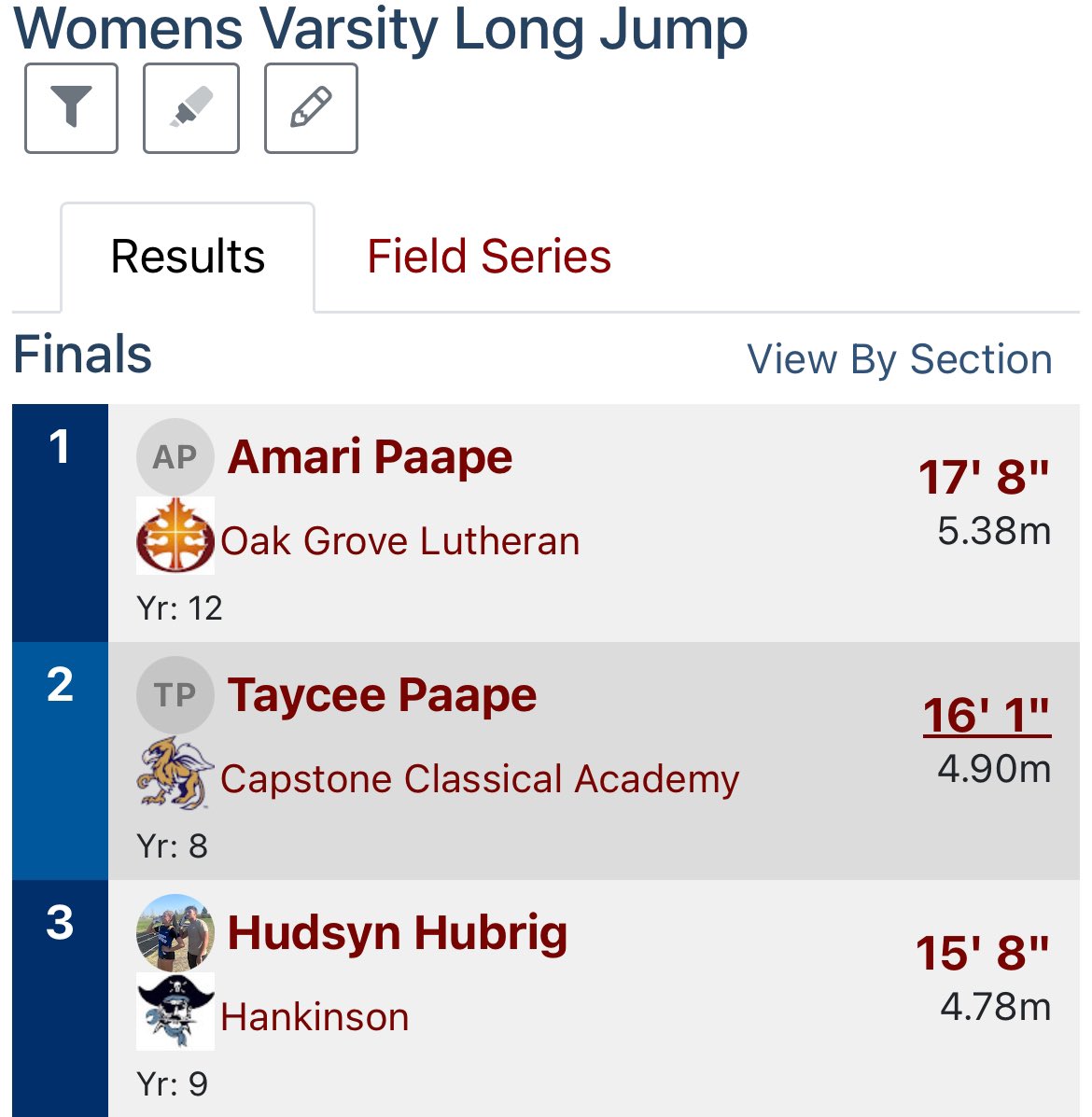 OstbyCoach's tweet photo. Congratulations Hudsyn Hubrig for placing third in the long jump at regions today and getting to go to state! https://t.co/UYyeglFWuu