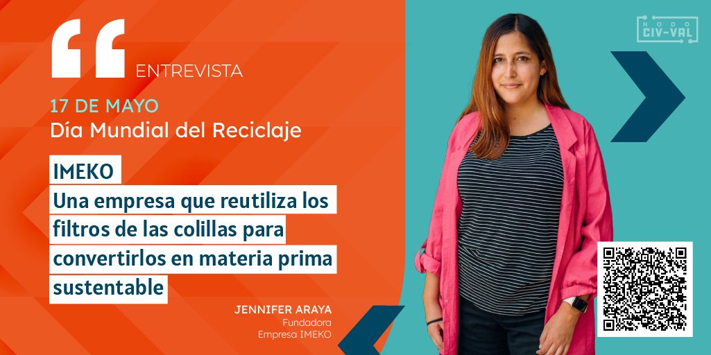 [Día Mundial del #Reciclaje ♻️]
📈 Hoy te contamos sobre <a href="/Imekochile/">IMEKO</a>, empresa de base científico-tecnológica de #Valparaíso que reutiliza el plástico de las colillas de cigarrillos y los convierte en materia prima sustentable nodociv-val.cl/2025/05/14/dia…