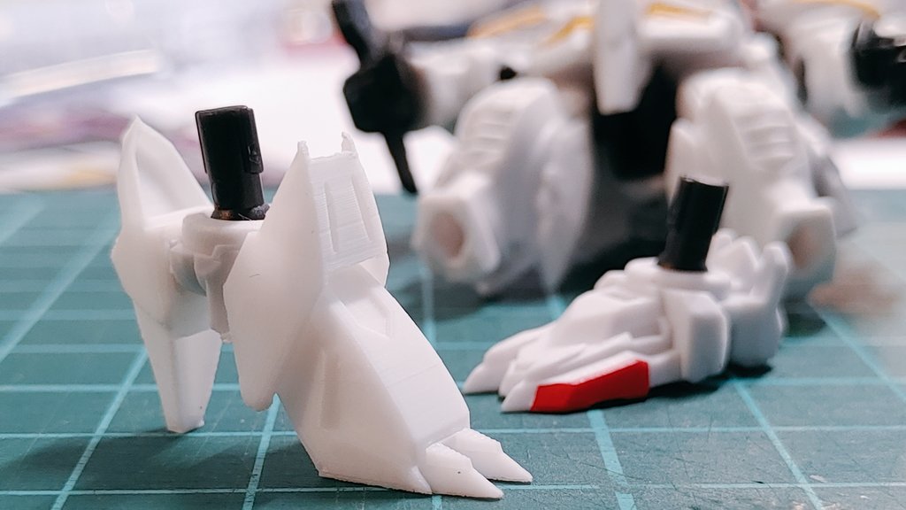 EGG_Modeling's tweet photo. #みんなのMSEカスタマイズ祭り
#モビルスーツアンサンブル 

New high heels for barbatos!

Maybe they are a bit larger than imagined, but since they fit well enough, I will keep them for now.
Because it is 3D printed I can always reprint them smaller next time! https://t.co/ohriChXSq1
