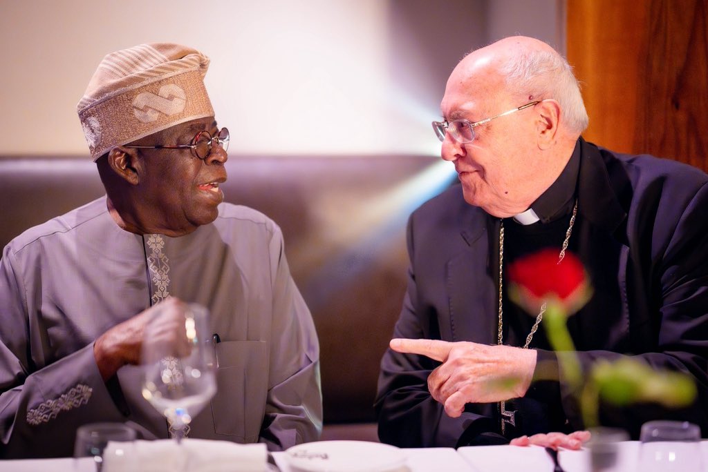 blessed_gaga's tweet photo. Why will @aonanuga1956 be spreading misinformation that the man here is Cardinal Pietro Parolin?.
The man on this photo with President Tinubu is Archbishop Agostino Marchetto. He is an Italian, a Prelate Of the Catholic Church and a former diplomat in the Holy See.
#APCIsEvil https://t.co/7JxtoCXVJI