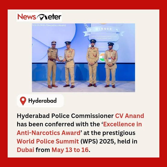iamAzherHussain's tweet photo. Many congratulations to Hyderabad CP @CVAnandIPS and the H-NEW crew for snagging the “Excellence in Anti-Narcotics Award” at the World Police Summit 2025 in Dubai!
Absolutely killed it against 138 countries! Your hardcore work keeping Telangana almost drug-free.
thank you sir🙏 https://t.co/3kiFHqGou6