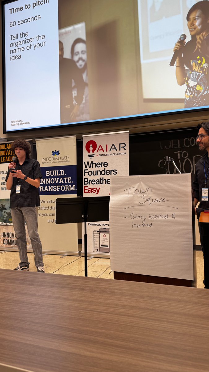 Meet our 1st place winners of Startup Weekend Spring 2025: Team Nudg

Their idea? A platform encouraging civic engagement—“a small push toward change that matters.”