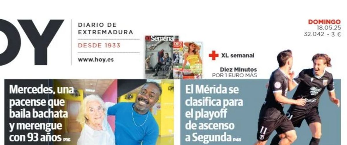 ¡Enhorabuena al <a href="/Merida_AD/">A.D. Mérida</a> por alcanzar los playoff de ascenso a segunda nuevamente desde 2002! 

... Y a Mercedes por bailar bachata con 93 palos. 

<a href="/hoyextremadura/">Diario HOY</a>