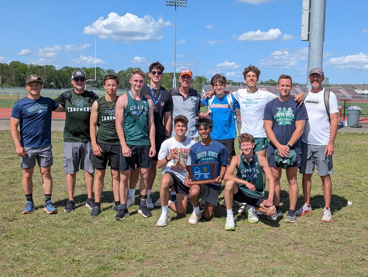 Colts Neck Athletics and Activities (@cnhsathletics) on Twitter photo Congratulations to your 2025 <a href="/NJSIAA/">NJSIAA</a> Central III State Sectional Champions: Colts Neck Boys Track and Field!!! Great job boys!!! #CougarPride #CNHSSports <a href="/cncoachhein/">Kevin Hein</a> <a href="/CNHS_XC_Track/">Colts Neck XC/Track</a> <a href="/CNHS_Cougars/">Colts Neck High School</a> <a href="/njmilesplit/">MileSplit New Jersey</a> Congratulations to your 2025 <a href="/NJSIAA/">NJSIAA</a> Central III State Sectional Champions: Colts Neck Boys Track and Field!!! Great job boys!!! #CougarPride #CNHSSports <a href="/cncoachhein/">Kevin Hein</a> <a href="/CNHS_XC_Track/">Colts Neck XC/Track</a> <a href="/CNHS_Cougars/">Colts Neck High School</a> <a href="/njmilesplit/">MileSplit New Jersey</a>