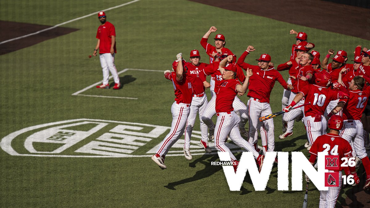 Miami Baseball: 𝗜𝘁'𝘀 𝗟𝗮𝗿𝗴𝗲
#RiseUpRedHawks | #LoveAndHonor