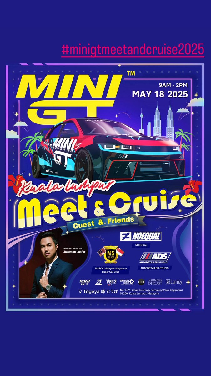 Today is the day! 
MINI GT Meet &amp; Cruise in Kuala Lumpur 🇲🇾  See you soon! 😎🚗🚙☕️🥪

#minigtofficial #malaysia #kualalumpur