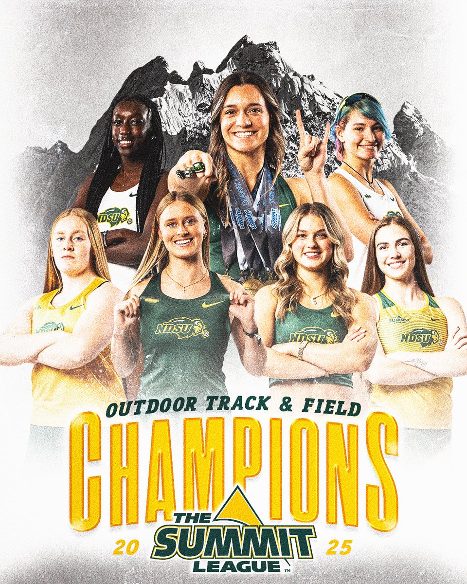 NDSUTrackField's tweet image. Our 16th Summit League Outdoor title.
Our 32nd Summit League team championship in 35 tries.
The Bison women are once again SUMMIT LEAGUE CHAMPIONS!