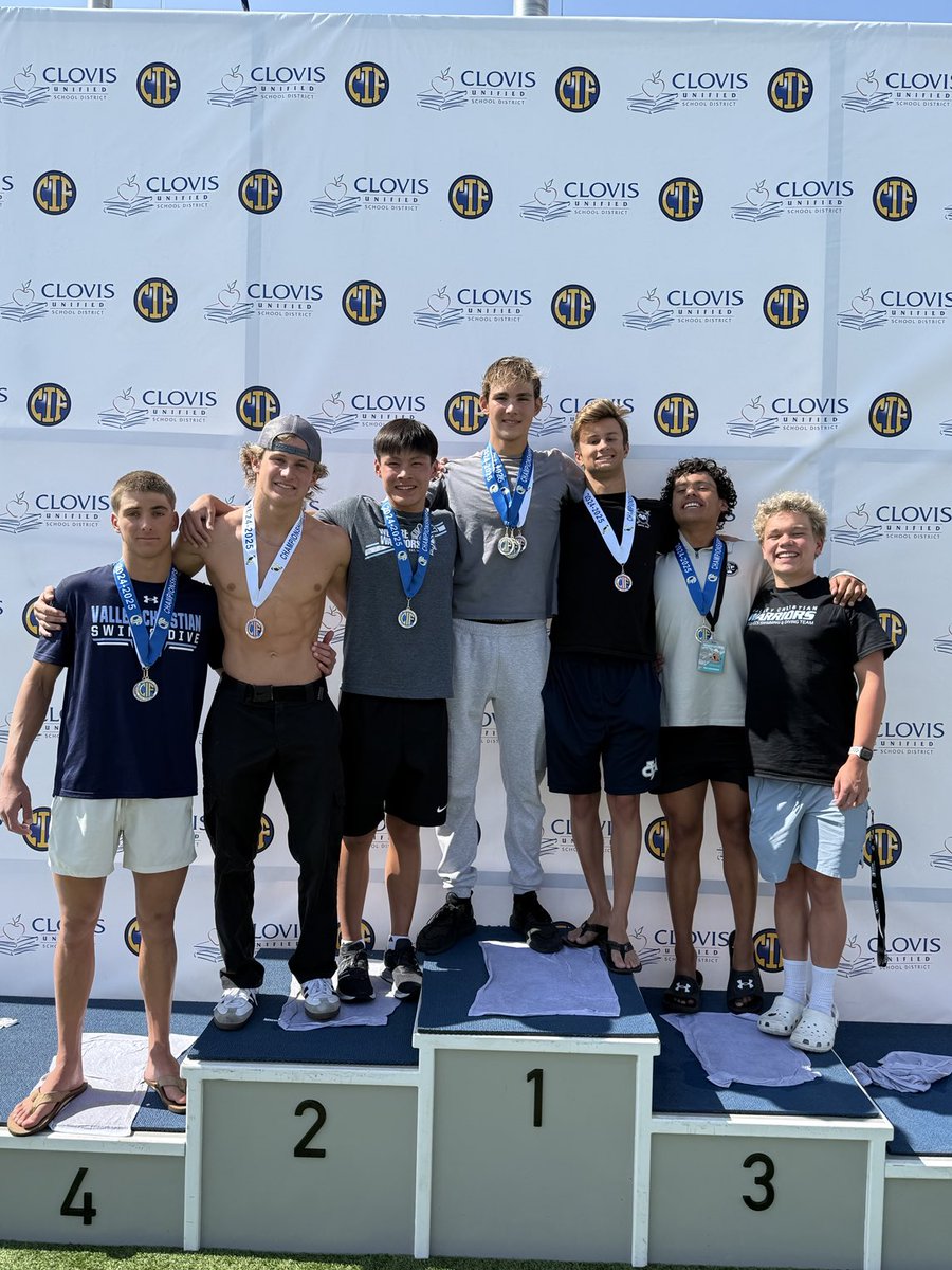 Boys varsity swim finishes historic day in third place overall in the team standings at the CIF state meet