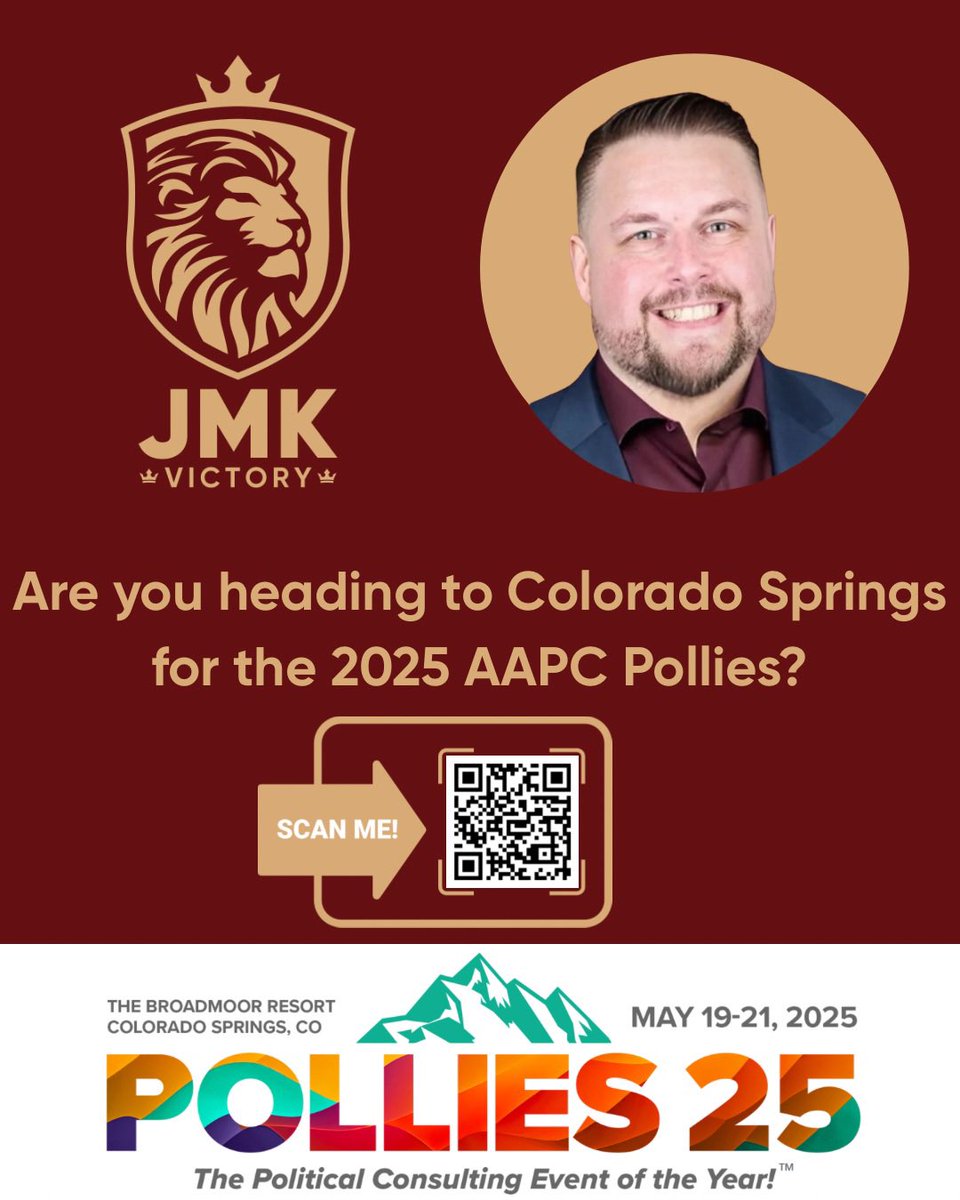 If you’re in the neighborhood of <a href="/TheBroadmoor/">The Broadmoor</a> during the <a href="/TheAAPC/">The AAPC</a> #2025Pollies give me a shout 📲 @JMKvictory 

Scan the QR Code 👇👇👇