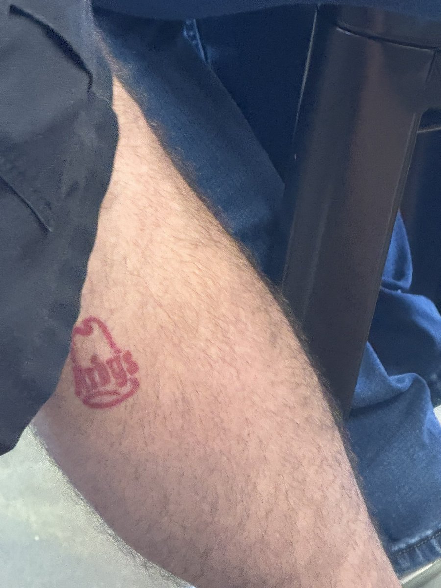 AndrewMiramon's tweet photo. What has to go wrong in your life for you to think an Arby’s tattoo is a good idea ? https://t.co/LjGycL8kZ2
