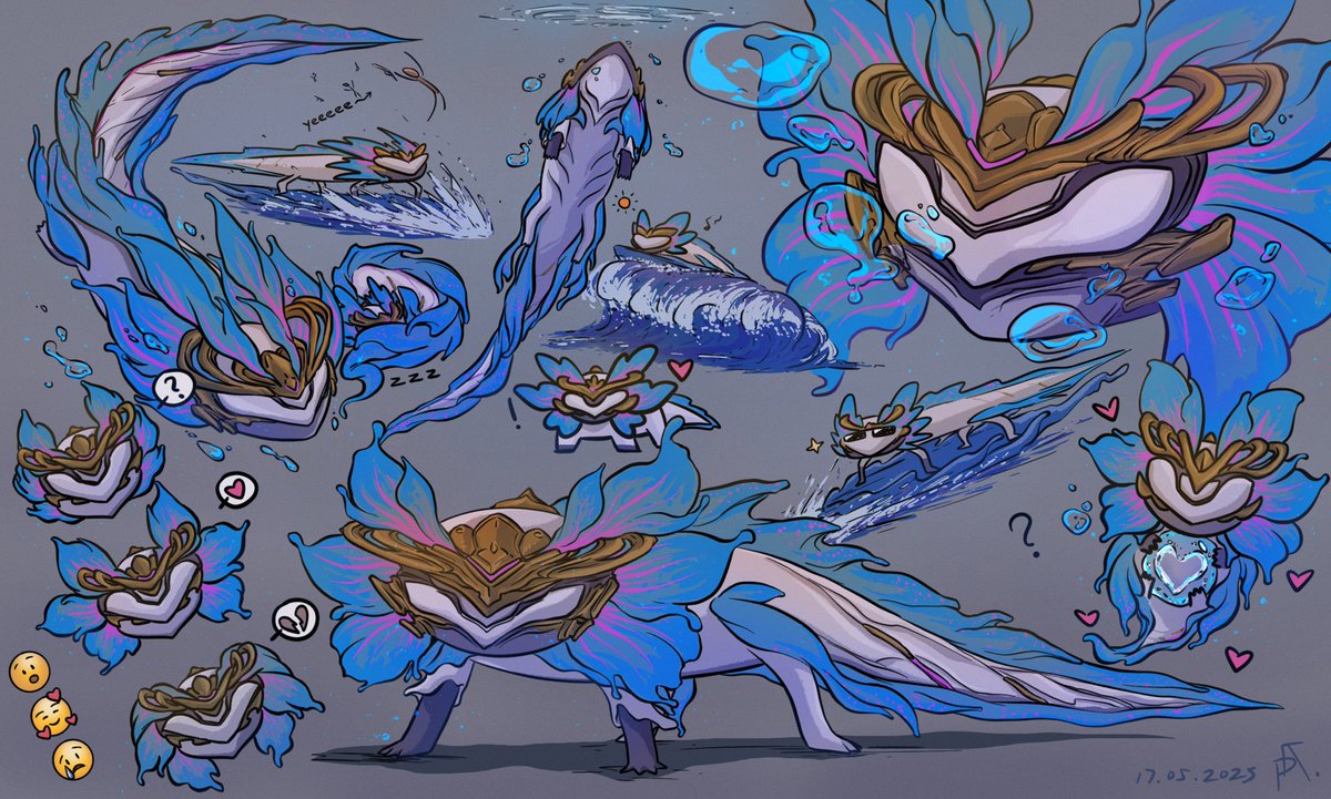 Yareli Prime as Axolotl😋 #Warframefanart