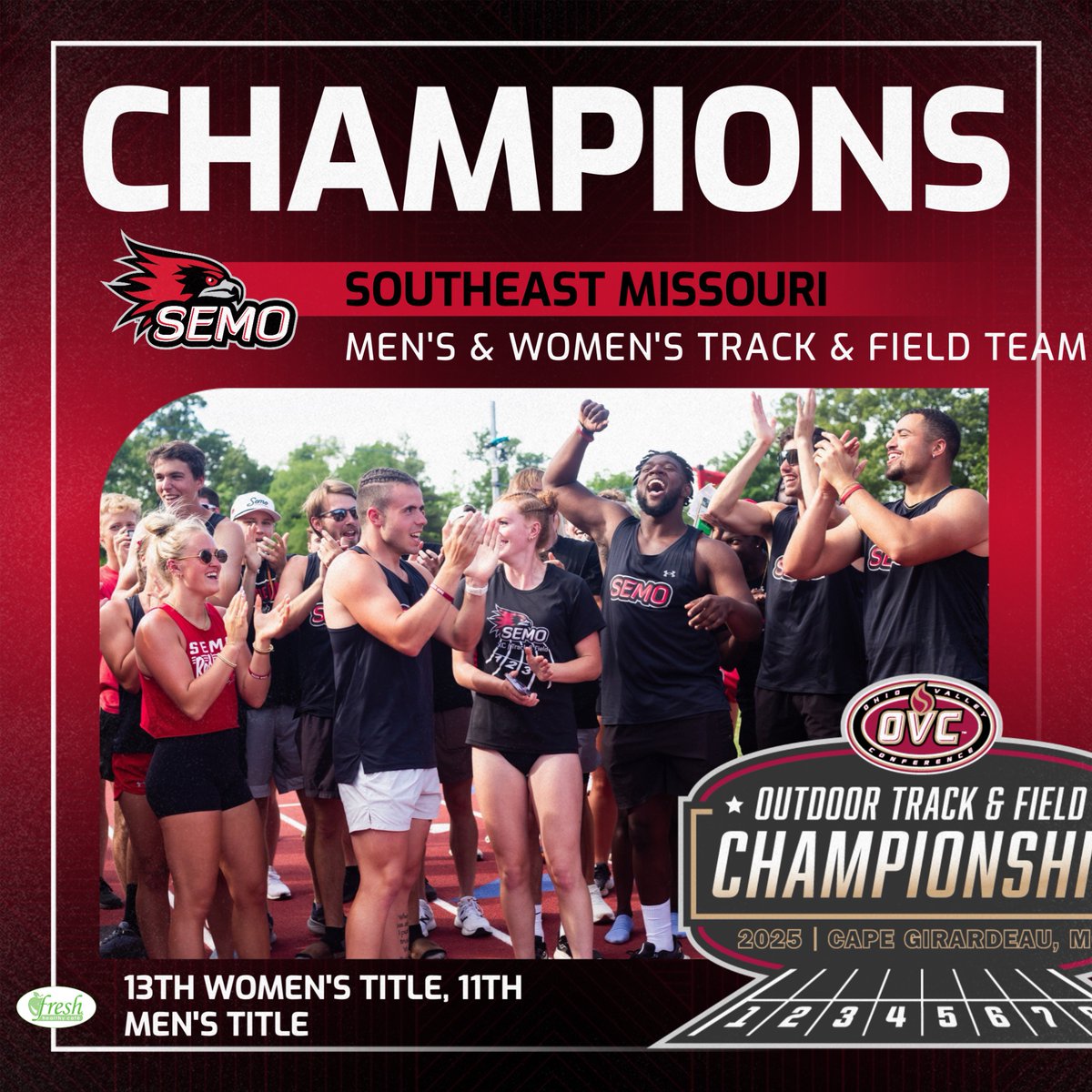Great End to a Great Season🤩

The Men's &amp; Women's teams win the 2025 OVC Outdoor Track &amp; Field Championships😎

#FeelinRowdy