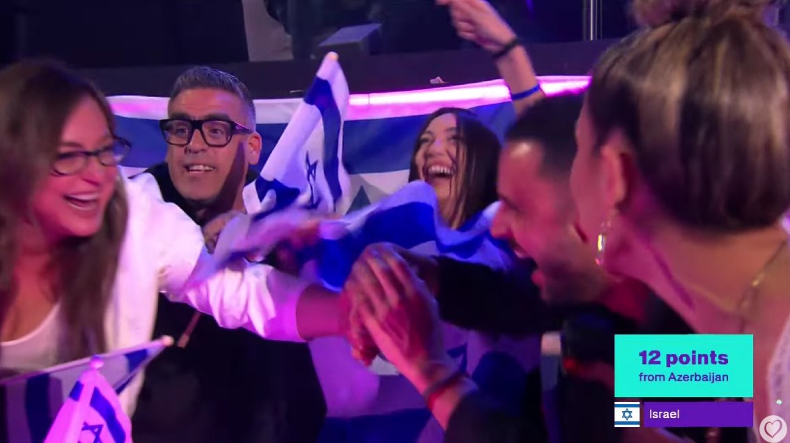 beehaber's tweet photo. Eurovision'da Azerbaycan, İsrail'e 12 puan verdi. https://t.co/thIvACJ2Np