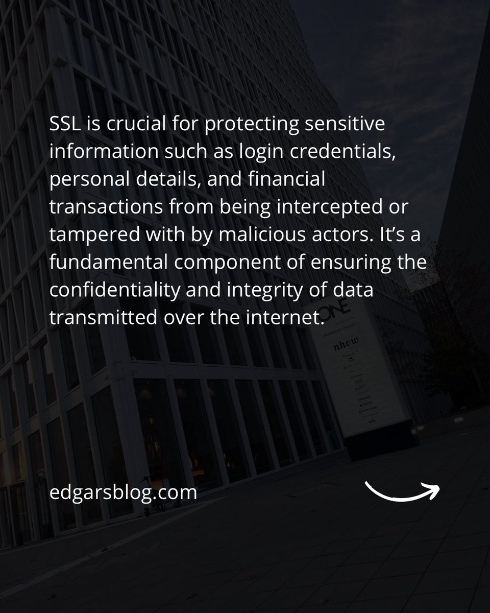 edgarsblog's tweet photo. 🔒SSL (Secure Sockets Layer) is a protocol that encrypts data between your browser and a website. It keeps sensitive info—like passwords, personal data, and payment details—safe from hackers.
🛡️If a website has HTTPS, it’s using SSL. 
#ssl #CyberSecurity #domain #hosting https://t.co/rlJbREdXmd