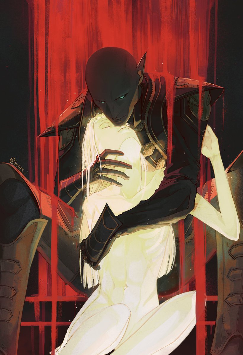 🌕🌑 light and shadow
( I just need more excuses to draw dark!solas )

#dragonage #da #datv #solas