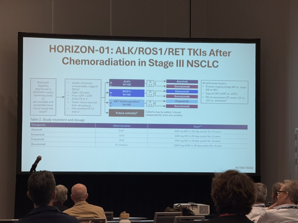 Drew Moghanaki (@drewmoghanaki) on Twitter photo Just when you thought the horizon for locally advanced NSCLC couldn’t get brighter… along comes HORIZON-01: ChemoRadiotherapy followed by Alectinib, Entrectinib, or Pralsetinib.
Thanks <a href="/DasMillie11/">Millie Das MD</a> for the heads up. #ATS2025 #RadOncMeetsTargetedTherapy Just when you thought the horizon for locally advanced NSCLC couldn’t get brighter… along comes HORIZON-01: ChemoRadiotherapy followed by Alectinib, Entrectinib, or Pralsetinib.
Thanks <a href="/DasMillie11/">Millie Das MD</a> for the heads up. #ATS2025 #RadOncMeetsTargetedTherapy