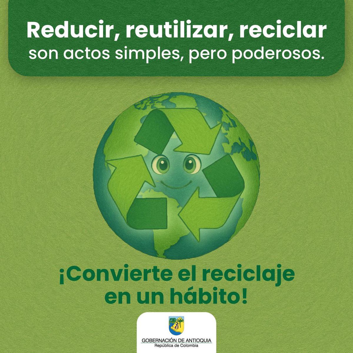En el Día Mundial del Reciclaje recordamos que nuestras pequeñas acciones diarias tienen un gran poder transformador. 
Al reciclar, sembramos conciencia y responsabilidad ambiental en nuestras comunidades. 
Cada esfuerzo cuenta para mitigar el cambio climático 👌.