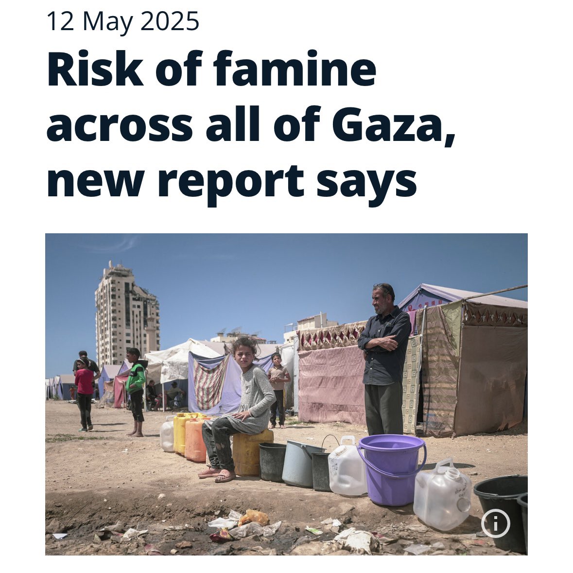 ChrisVanHollen's tweet image. Let food into Gaza NOW! Netanyahu & his govt are starving 2M civilians. This is day 76 of the blockade. Trucks with food are waiting to get in but are blocked. Children have already died from withholding food.
The U.S. is complicit in this gross violation of international law.…