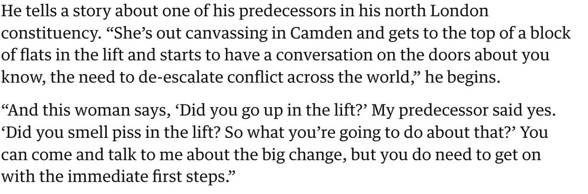 Tim (totally unremarkable) (@forwardnotback) on Twitter photo A bit on politics I think is key in winning in the future but has always been true- a bit of a ‘fix the dirt road about it”
As told to told <a href="/PippaCrerar/">Pippa Crerar</a> by Keir Starmer, and originally from Frank Dobson A bit on politics I think is key in winning in the future but has always been true- a bit of a ‘fix the dirt road about it”
As told to told <a href="/PippaCrerar/">Pippa Crerar</a> by Keir Starmer, and originally from Frank Dobson