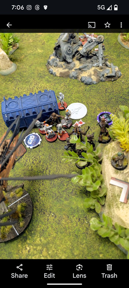 KrisSherriff's tweet photo. Wookiees charging in to protect Yoda from incoming clone fire, the fury of Kashyyyk turned the tide.

What are you running post-update? Anything surprising you?

#MiniatureWargaming #CloneWars #TabletopGaming #Yoda #WookieeWarriors  #StarWarsMiniatures #starwarslegion https://t.co/JlOYTYzlDK
