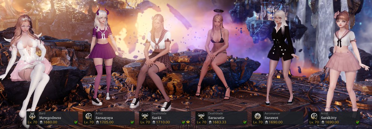 Saraayay's tweet photo. this is my roster! <3  #lostark #rosterupdate https://t.co/Rkc3LwhFTS