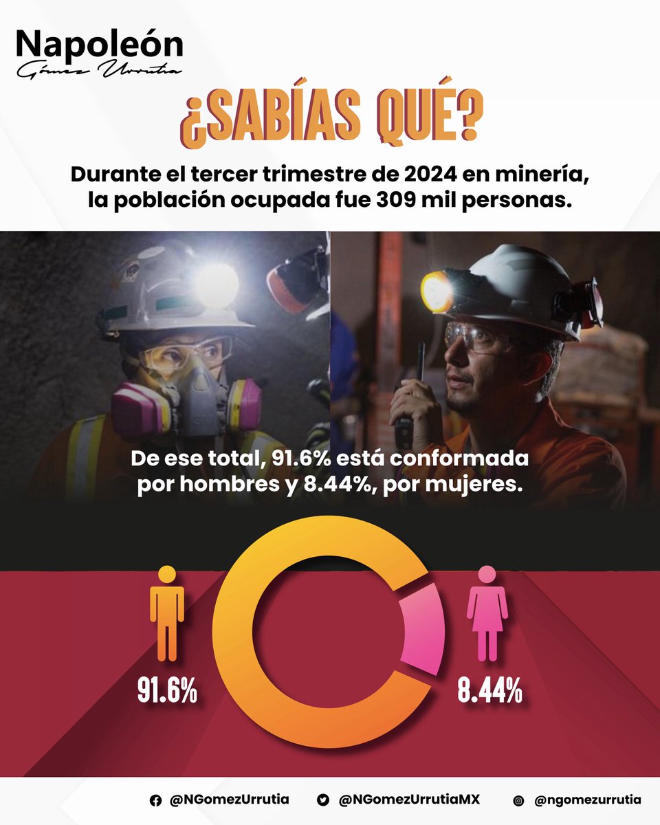 La minería en México es uno de los sectores más importantes para la economía nacional, ya que representa el 8.3 % del Producto Interno Bruto (PIB) industrial.

En ella, participan valiosas y valiosos trabajadores mineros que entregan su vida y conocimientos a esta ardua labor.