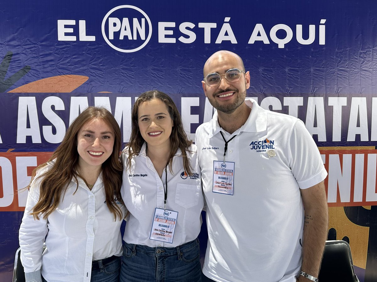 PAN por Sonora (@panporsonora) on Twitter photo ¡Felicidades <a href="/jlsolteromx/">José Luis Soltero</a> !
Hoy celebramos tu elección como nuevo Secretario Estatal de Acción Juvenil del PAN Sonora
Agradecemos a <a href="/acaromagana/">Ana Carolina MagañaP</a> por su entrega al frente de Acción Juvenil Sonora y a Deborah Martínez, nuestra Secretaria Nacional de Acción Juvenil, por su respaldo ¡Felicidades <a href="/jlsolteromx/">José Luis Soltero</a> !
Hoy celebramos tu elección como nuevo Secretario Estatal de Acción Juvenil del PAN Sonora
Agradecemos a <a href="/acaromagana/">Ana Carolina MagañaP</a> por su entrega al frente de Acción Juvenil Sonora y a Deborah Martínez, nuestra Secretaria Nacional de Acción Juvenil, por su respaldo