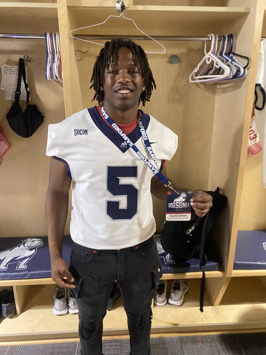 David Green (@david_green5) on Twitter photo I had a wonderful visit today <a href="/SamfordU/">Samford University</a> and Iām blessed to have received my 2nd and first d1 offer!
<a href="/SamfordFootball/">Samford Football</a> <a href="/TheChozenHump/">Coach Hump</a> <a href="/Coachcal_King/">Cal King</a> <a href="/_CoachCat/">Blake Catlett</a> <a href="/cfantastic0101/">Charles Fant</a> <a href="/BBSBucs/">BBS Athletics</a> <a href="/BBSfootball/">BBS Football</a> I had a wonderful visit today <a href="/SamfordU/">Samford University</a> and Iām blessed to have received my 2nd and first d1 offer!
<a href="/SamfordFootball/">Samford Football</a> <a href="/TheChozenHump/">Coach Hump</a> <a href="/Coachcal_King/">Cal King</a> <a href="/_CoachCat/">Blake Catlett</a> <a href="/cfantastic0101/">Charles Fant</a> <a href="/BBSBucs/">BBS Athletics</a> <a href="/BBSfootball/">BBS Football</a>