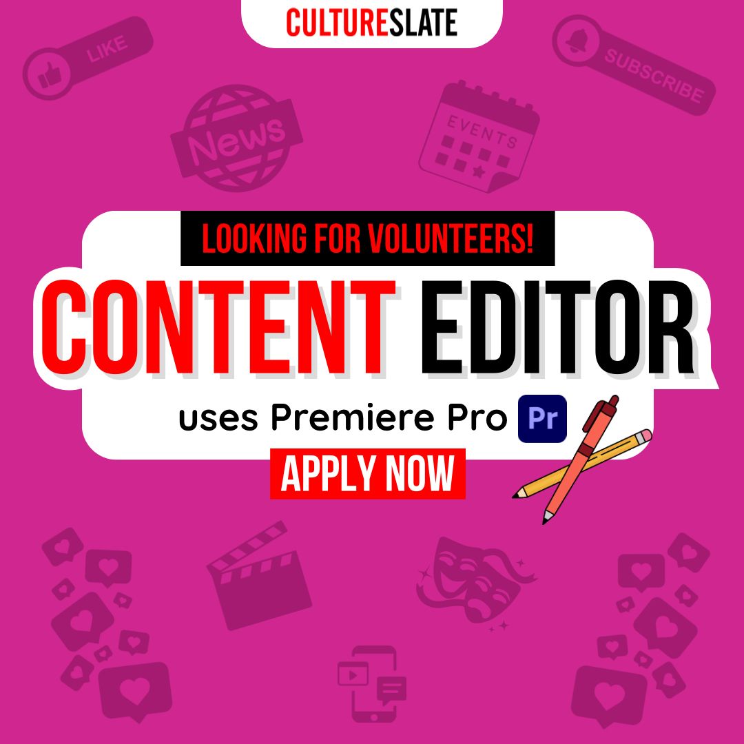 Do you have Premiere Pro experience? Then now’s the time to join our editing team: joincultureslate.com/position.php?n…