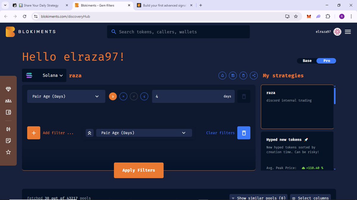 phobes95's tweet photo. Just built a killer strategy on @blokiments! ๐ฅ
Take a look and try making your own! #Crypto #Blockchain #FilterConfig #Blokiments
Cut through the noise and uncover top crypto tokens.
I went with Apechain because of its strong momentum!
https://t.co/PeLDKP21GO https://t.co/X8PiB0sr4d