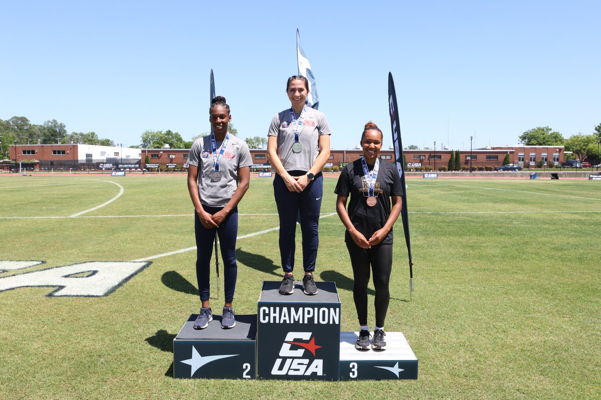 ConferenceUSA's tweet photo. 🏆2025 OTF Heptathlon Champions🏆

🥇Meredith Engle, @Liberty_XCTF 
🥈Patasha Bryan, @Liberty_XCTF 
🥉Laysha Tunti, @KSUTrackFieldXC 

#NoLimitsOnUs https://t.co/6X0zLPvLTK