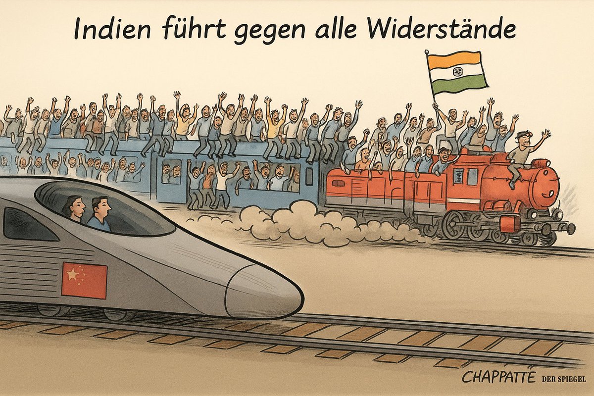 rag_anand's tweet photo. Vielen Dank @chappatte, @derspiegel,
Sie haben erkannt, was viele übersehen.
Mit Einigkeit, Engagement und dem, was manche „einfache Technologie“ nennen, rasen wir voran.
Dieser überfüllte Zug?
Das ist Indien – stark, vereint, unaufhaltsam, führend.
Jai Hind! https://t.co/GhckdgUcFb