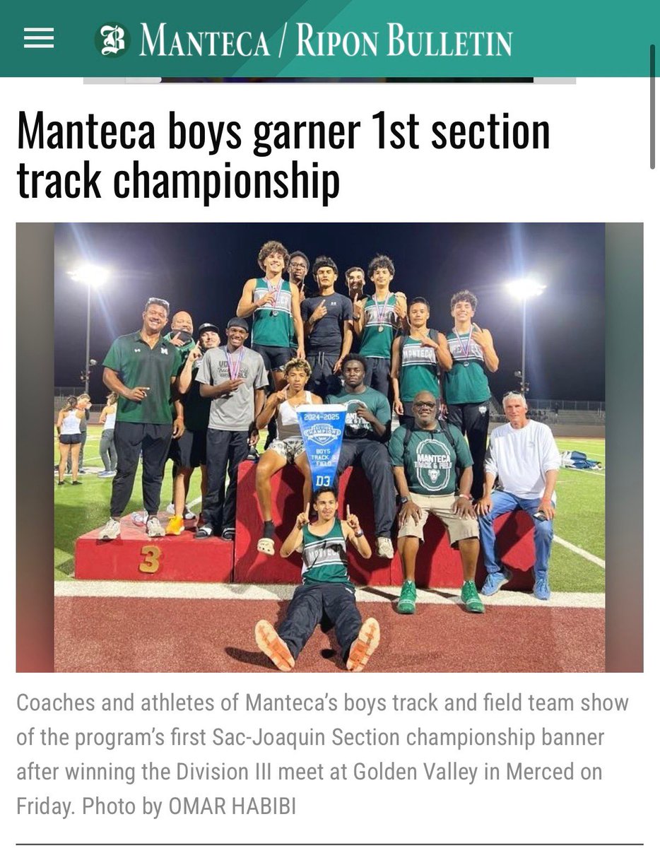 Julian “Juju” Moncada (@juju_moncada) on Twitter photo Blessed to be apart of History! 🥹
Record Holder in 3 events and helped my team get their 1st Section Title🏆
On to State before I close this chapter
<a href="/CoachBarosso/">Marques Barosso</a> <a href="/SacKenny/">KennySacState</a> <a href="/CoachErnieClark/">Ernie Clark</a> <a href="/MileSplitWest/">MileSplit West</a> <a href="/SacMaxPreps/">Sac-Joaquin MaxPreps</a> <a href="/MaxPreps/">MaxPreps</a> Blessed to be apart of History! 🥹
Record Holder in 3 events and helped my team get their 1st Section Title🏆
On to State before I close this chapter
<a href="/CoachBarosso/">Marques Barosso</a> <a href="/SacKenny/">KennySacState</a> <a href="/CoachErnieClark/">Ernie Clark</a> <a href="/MileSplitWest/">MileSplit West</a> <a href="/SacMaxPreps/">Sac-Joaquin MaxPreps</a> <a href="/MaxPreps/">MaxPreps</a>