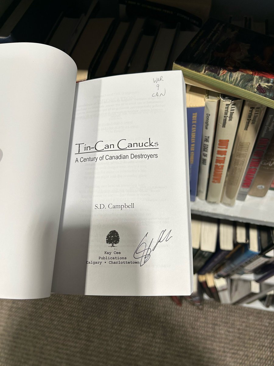 So I was at Fair’s Fair warehouse in #yyc today and found a 2nd hand copy of #tincancanucks signed by the author (me😁) on the shelf. That it was going for $9–1/2 the cover $—says something about its resale $ I guess; but at least 1 more person will get a chance to read it now!